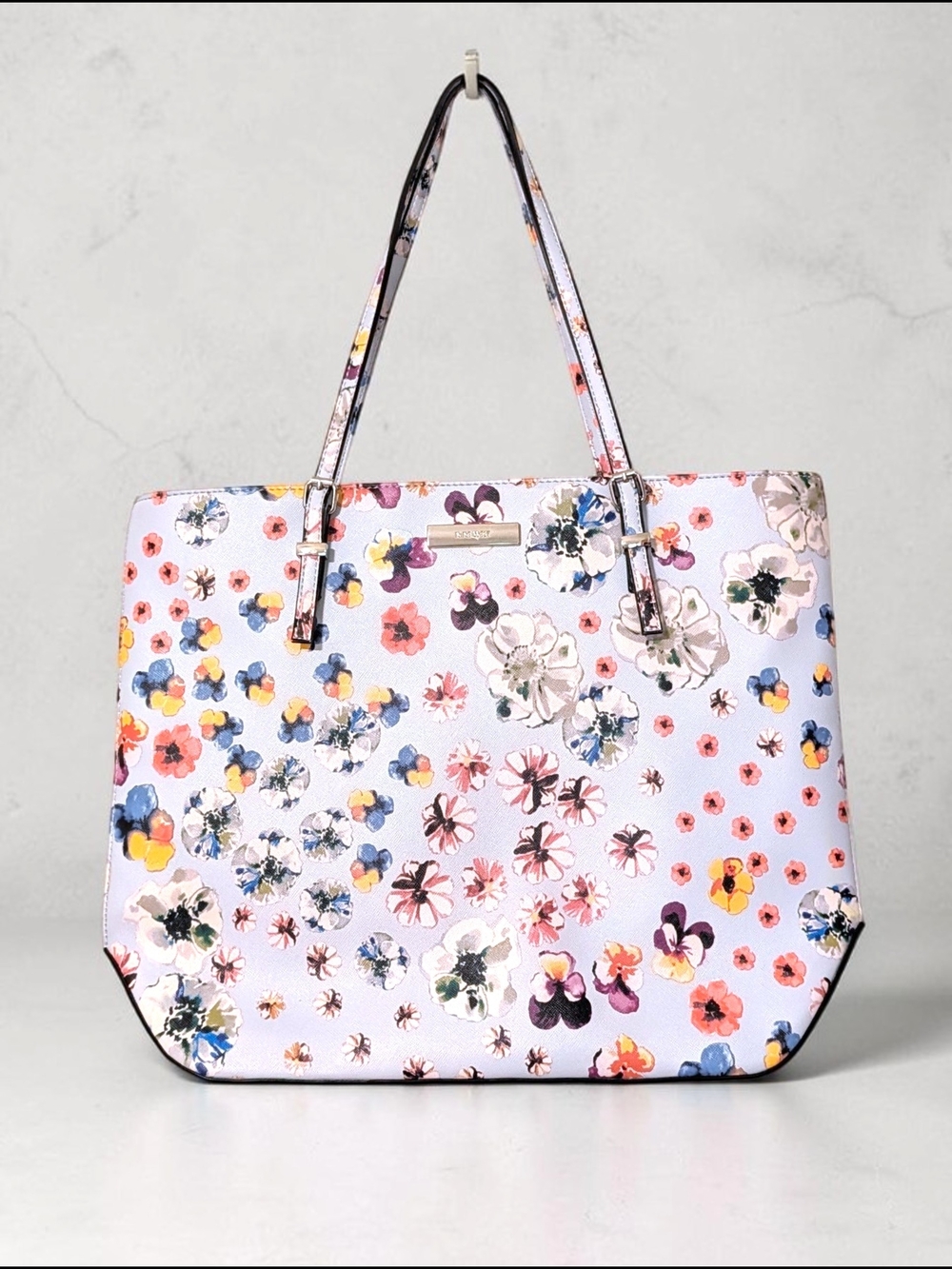 Nine West Pastel Blue Floral Tote - Picture 2 of 10